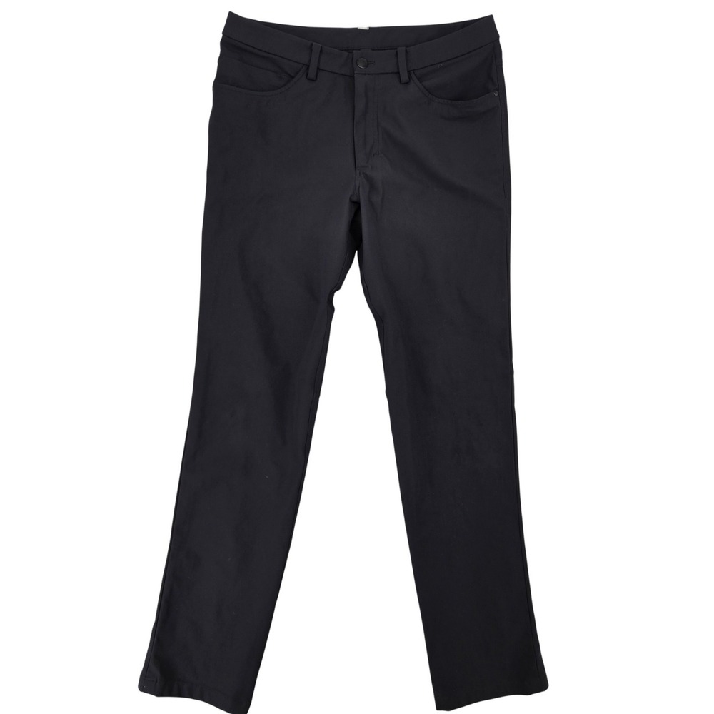 Lululemon 32 Commission Slim-Fit Pant Mens Black Casual Performance Chino